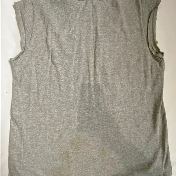 Vintage 1990s Nike Center Check Middle Swoosh Tank Top T-Shirt Grey XL White Tag - Picture 4 of 5